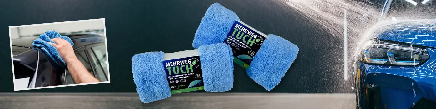 Blaues HFX Basic Auto-Poliertuch in Banderole für die...