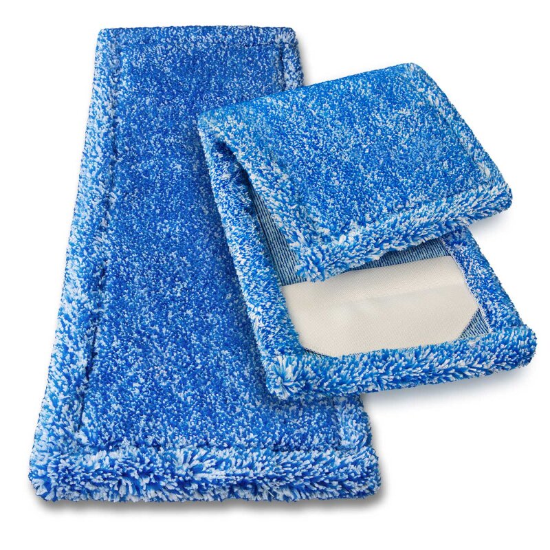 HCR Hygiene 5er Pack Microfasermopp 40 Cm – Weißer Wischbezug Für Glatte Böden Wie Laminat, Marmor & Feinsteinzeug