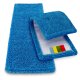 Zwei blaue Microfaser Wischmopps mit einer Farbcodierung
