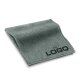 Graues STANDARD Universal-Microfasertuch mit schwarzem Logo-Druck.