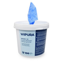 WIPURA® X5 feuchtes Werkstatt-Reinigungstuch 27x23 cm im Eimer à 100 Stück